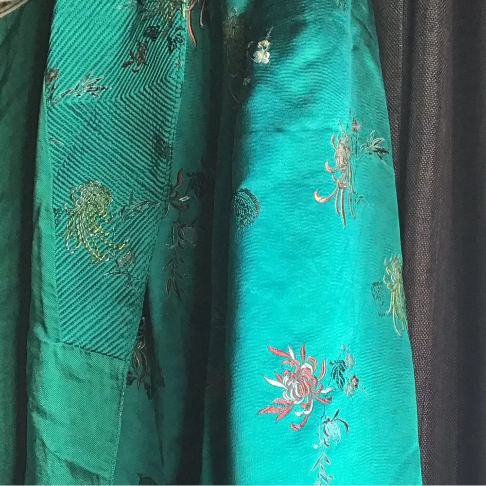 Peony gorgeous robe/trench embroidered flowers. Super Rare. - Picture 6 of 16